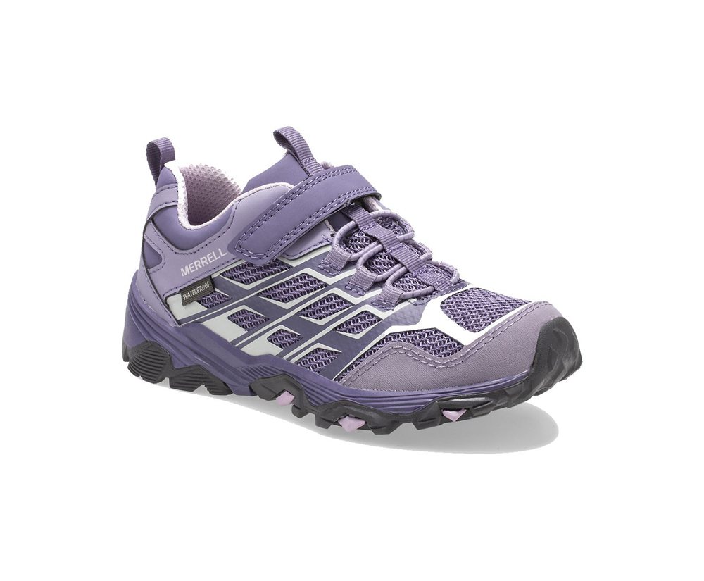 Buty Sportowe Merrell Dziecięce Fioletowe - Moab Fst Niskie A/C Waterproof - 285319-OIT